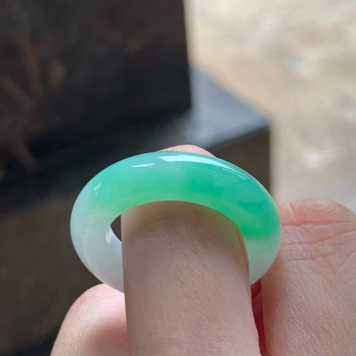 糯种 阳绿  #指环