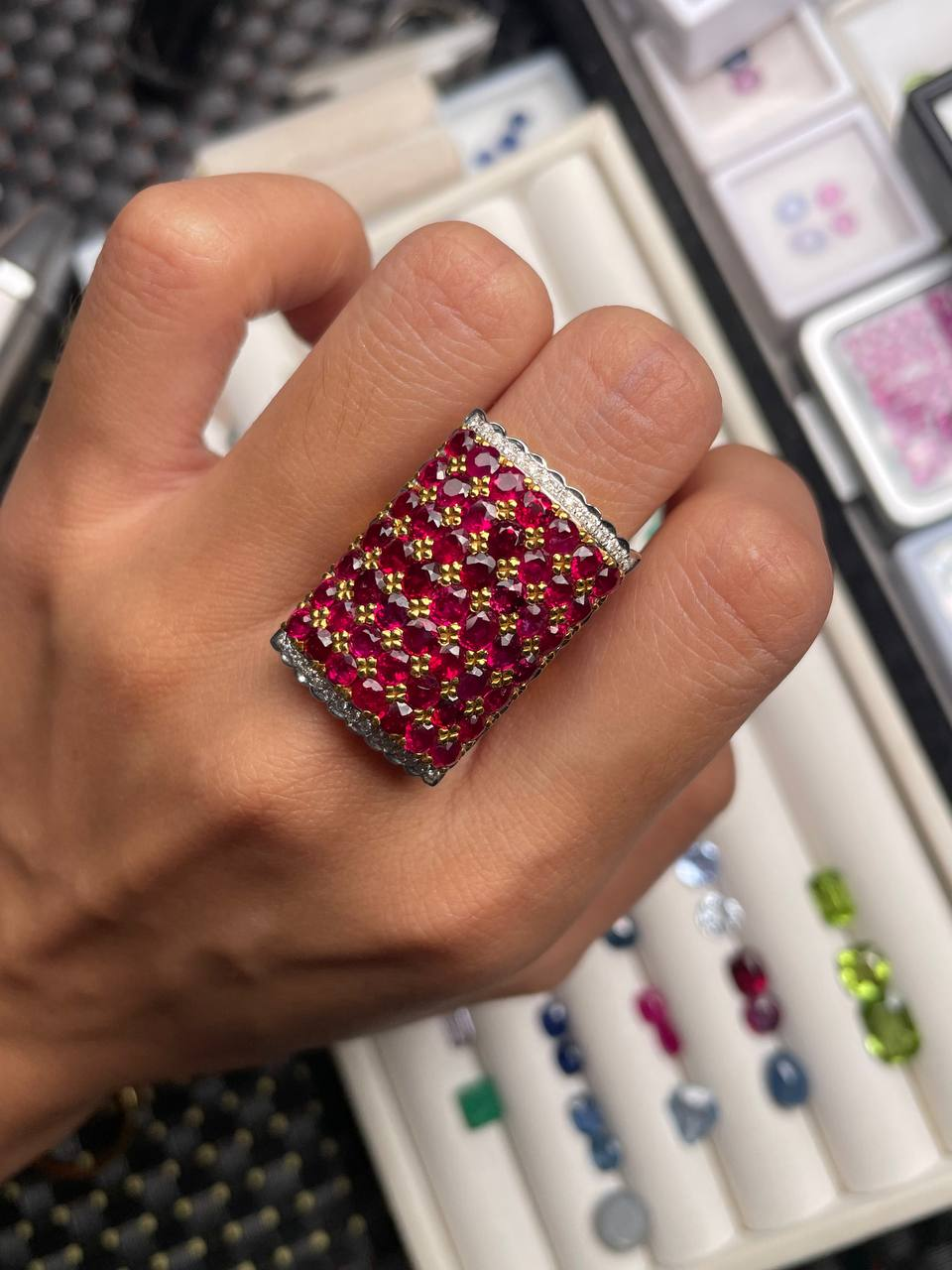 红宝石 真金真钻 镶嵌 #戒指