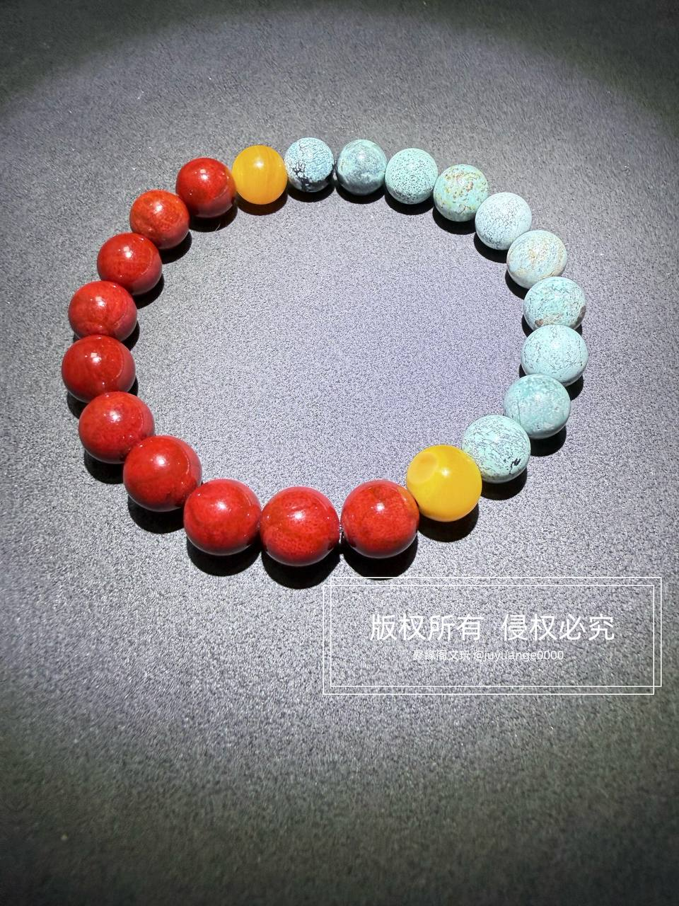 半山半水为题材俏色小手链