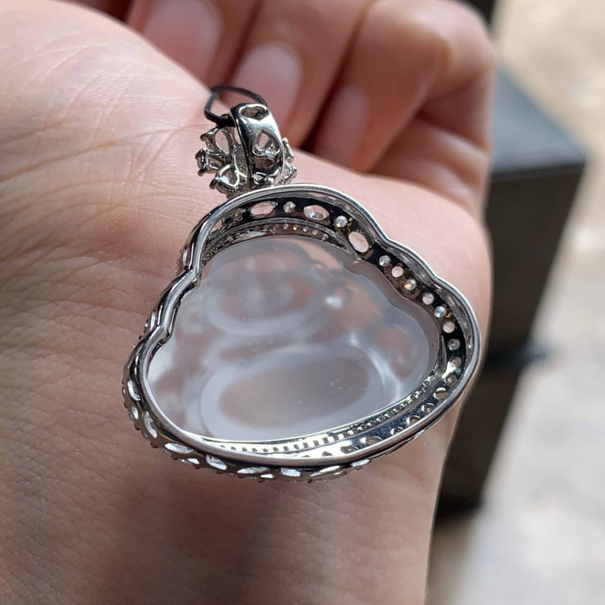 金钻镶嵌 冰种 佛公 #项链