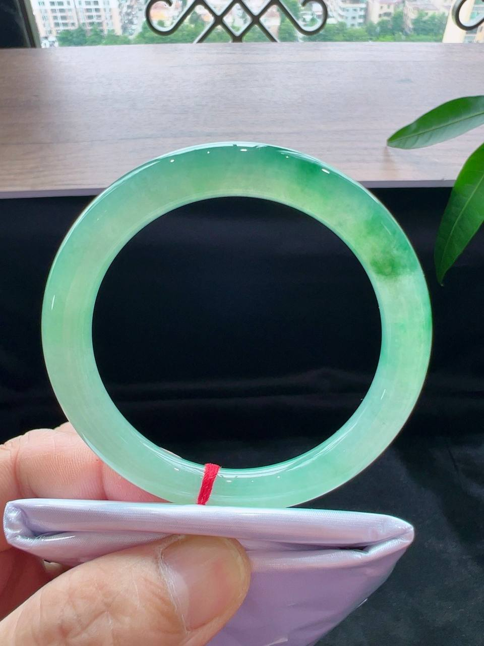 冰飘绿 圆条 翡翠 #手镯