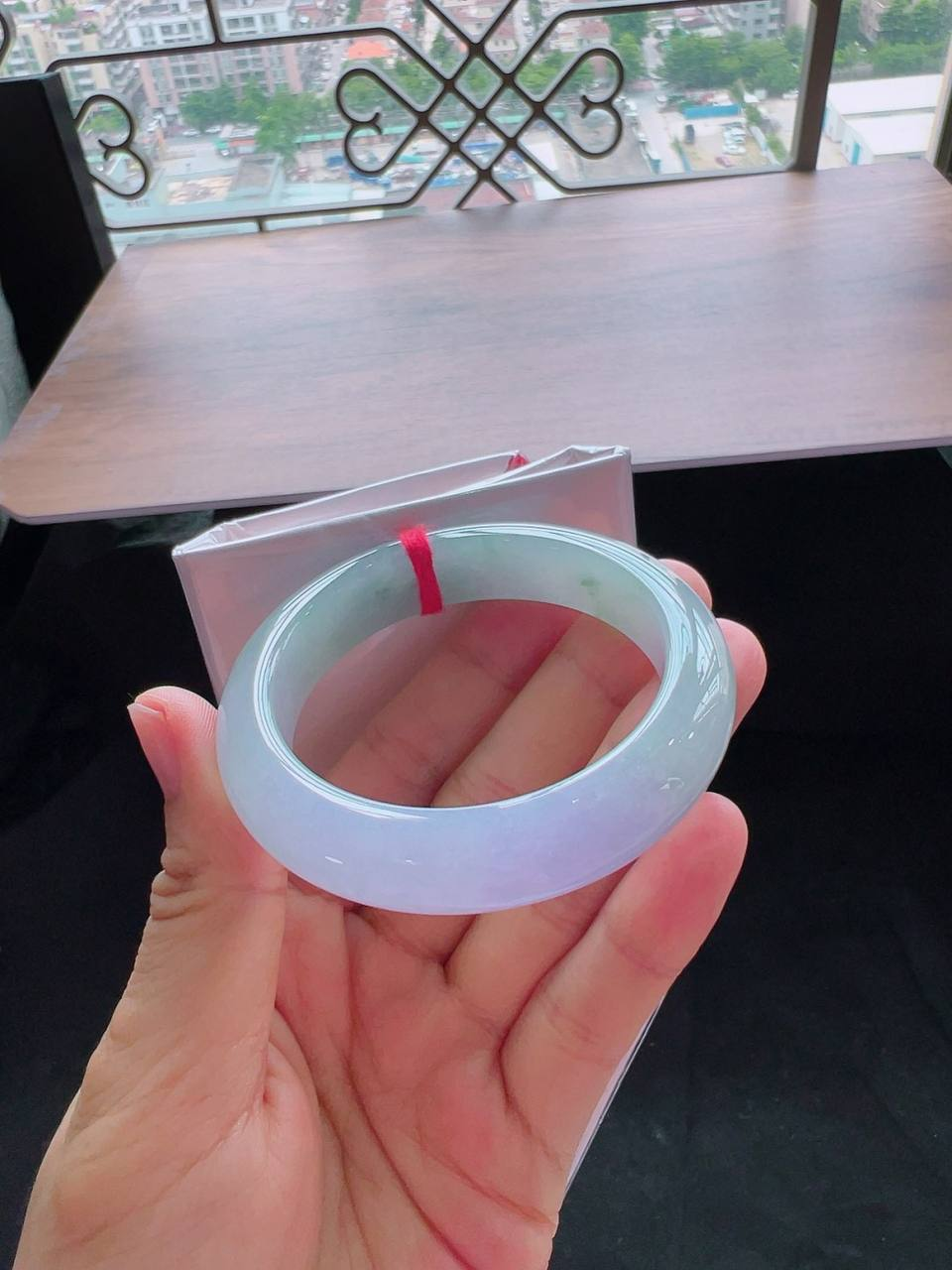 紫罗兰 正圈 翡翠 #手镯