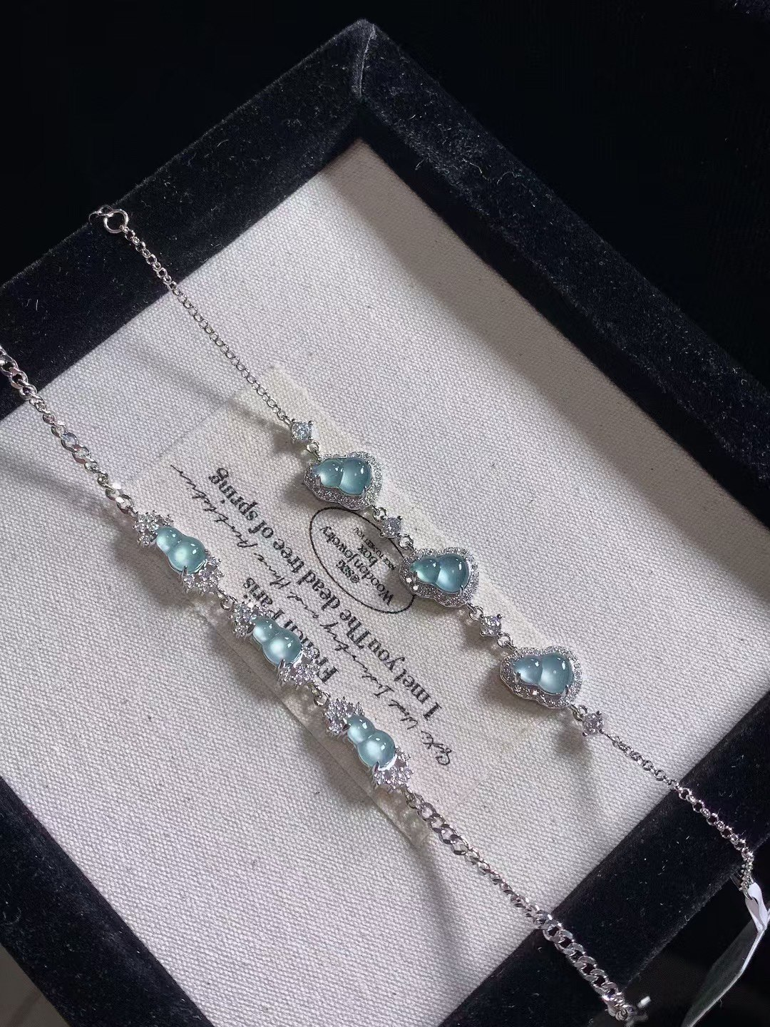 925银·冰透 天空蓝 葫芦#手链