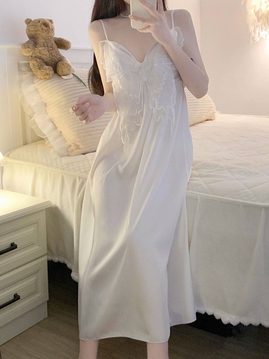 新款夏季蝴蝶结蕾丝吊带