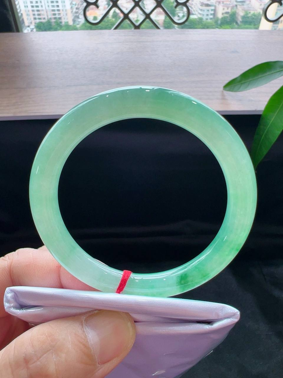 冰飘绿 圆条 翡翠 #手镯