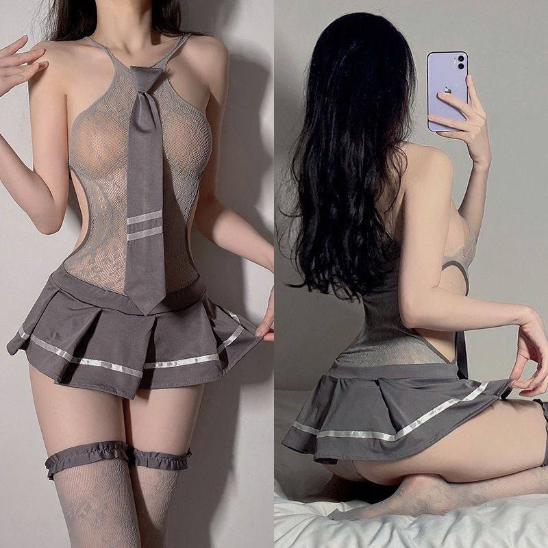 JK套装（裙子+领带+同款丝袜）