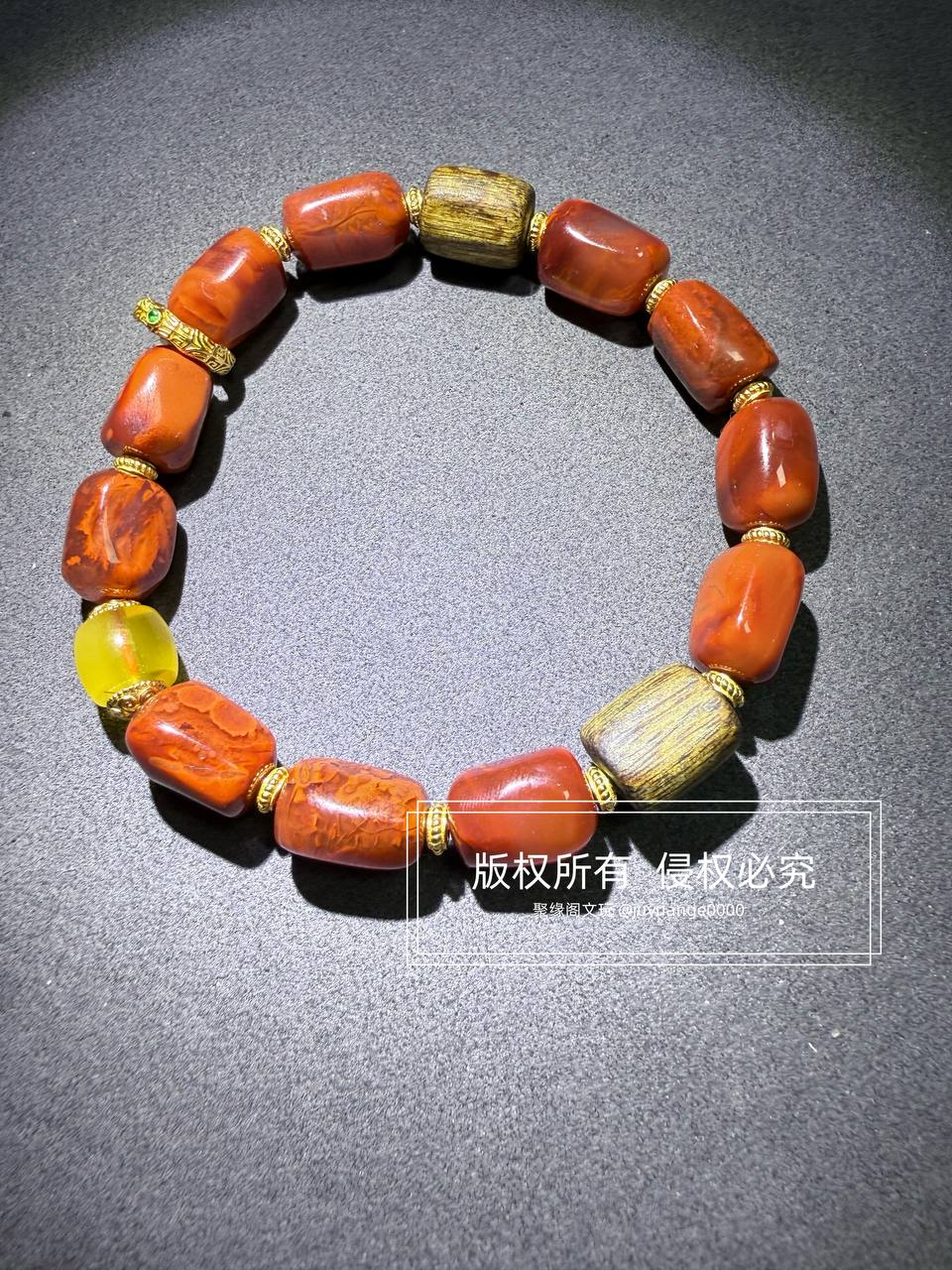 满肉川料牛血红南红精品小随型