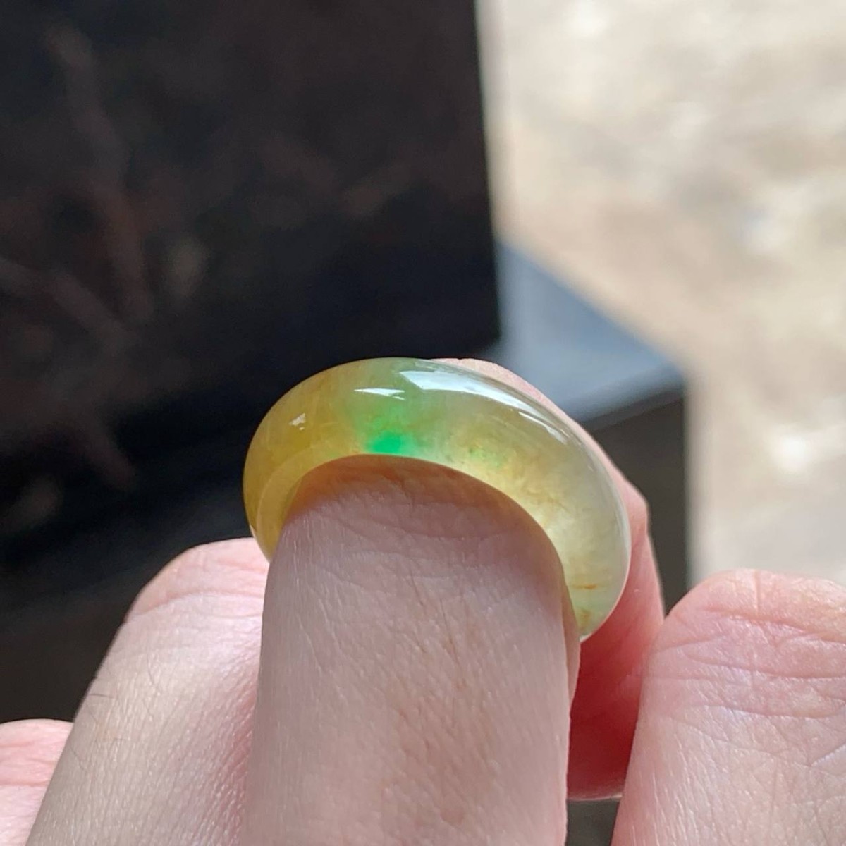 冰种 黄加绿 #指环