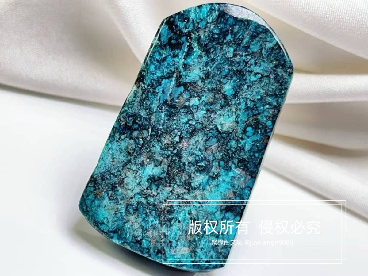 原矿绿松石高瓷精品平安无事牌一枚